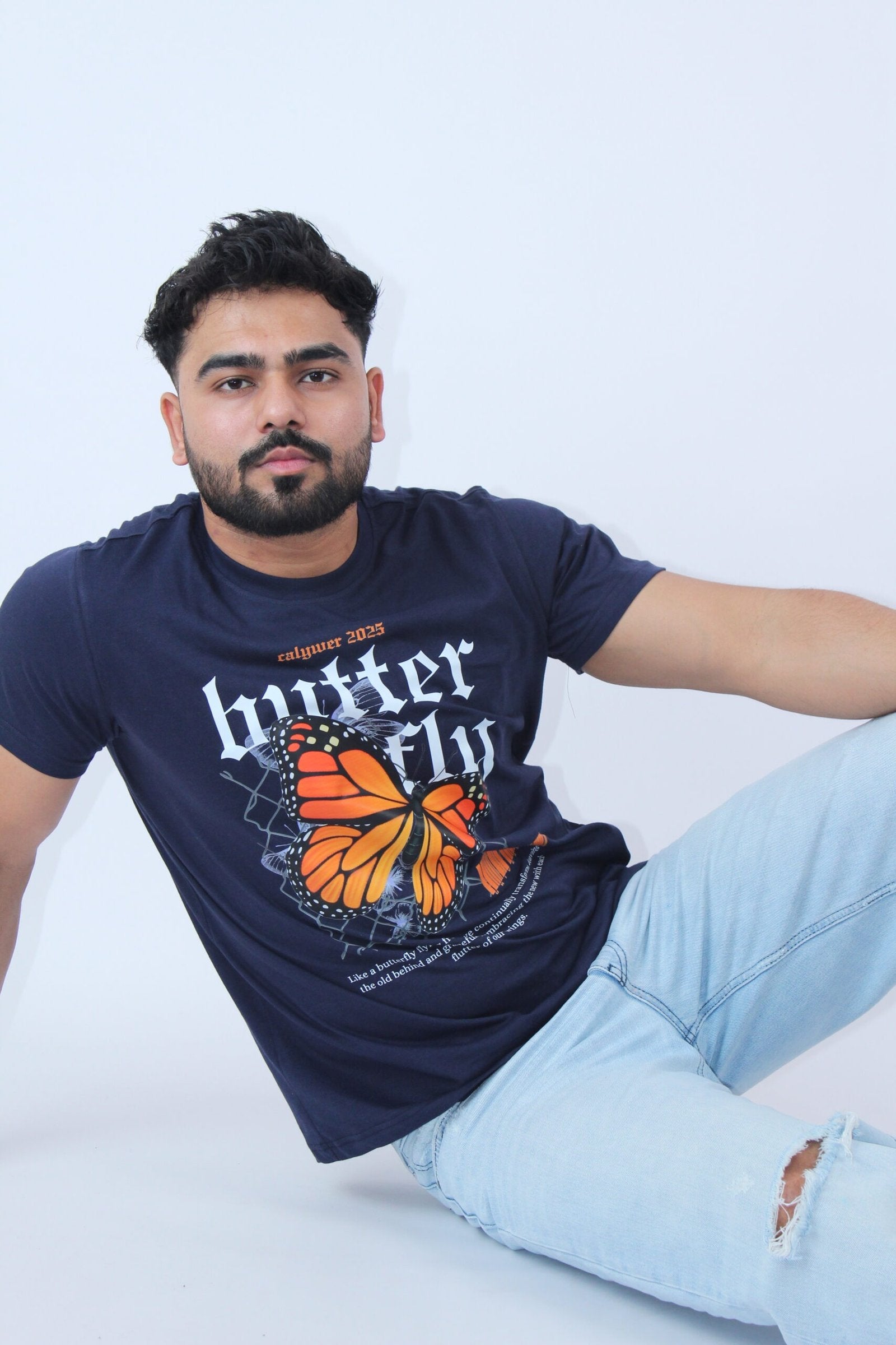 Navy Blue Regular Fit t-Shirt - Calywer