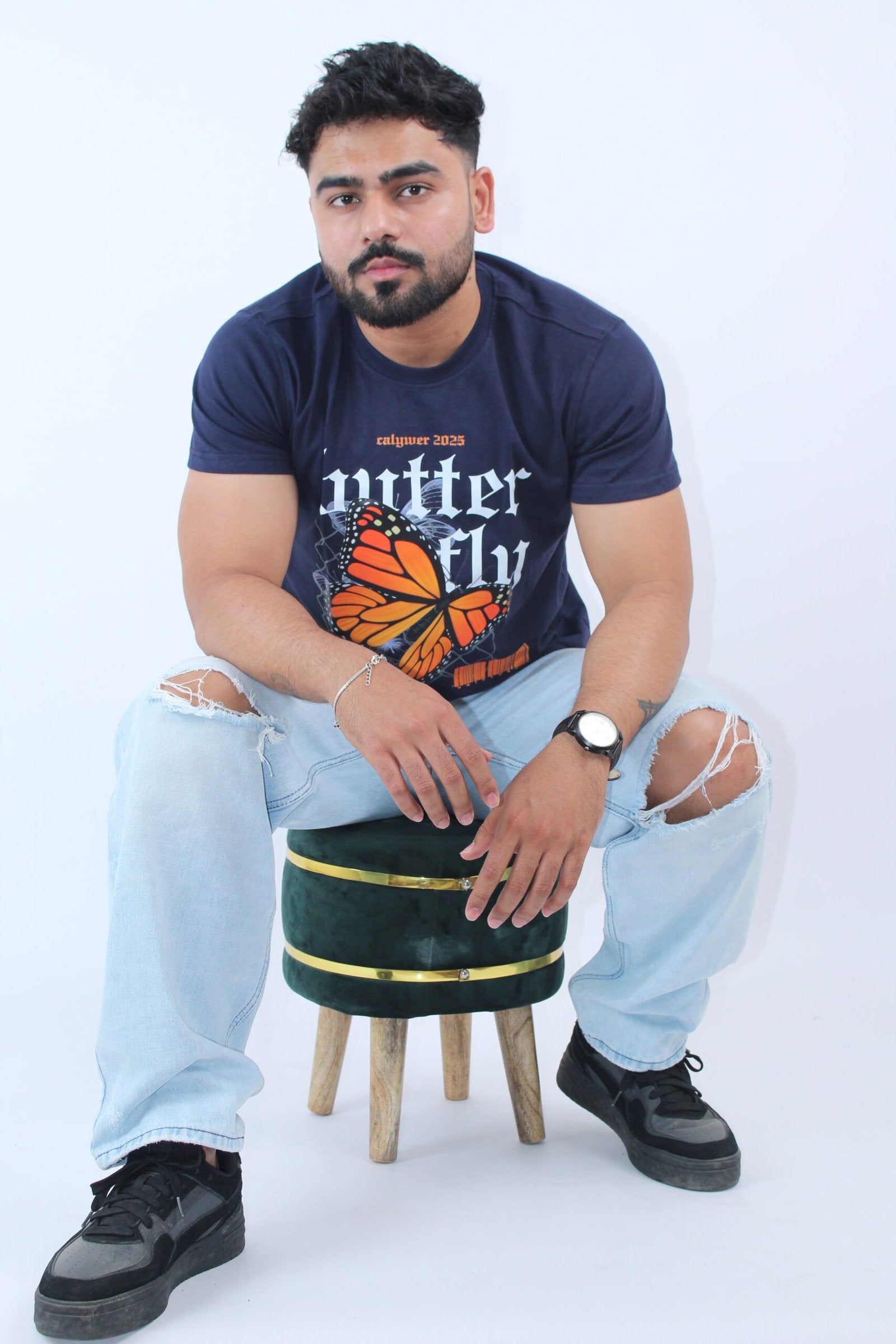 Navy Blue Regular Fit t-Shirt - Calywer