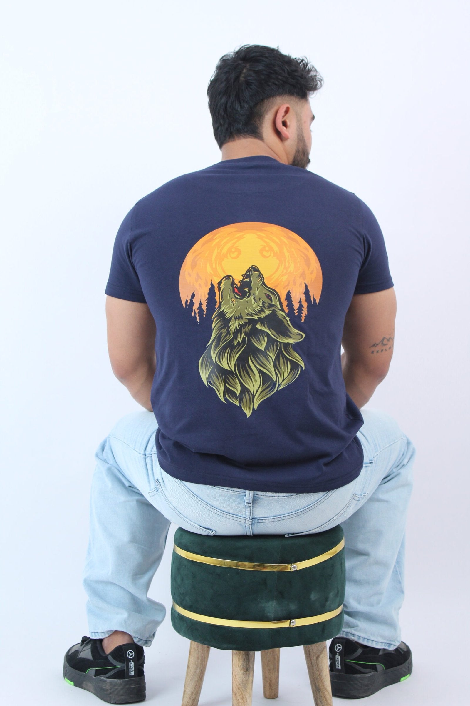 Navy Blue Regular Fir T-Shirt - Calywer