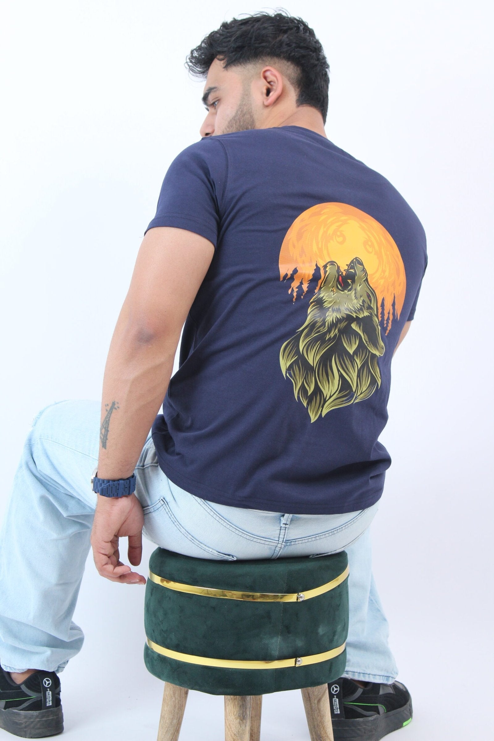 Navy Blue Regular Fir T-Shirt - Calywer