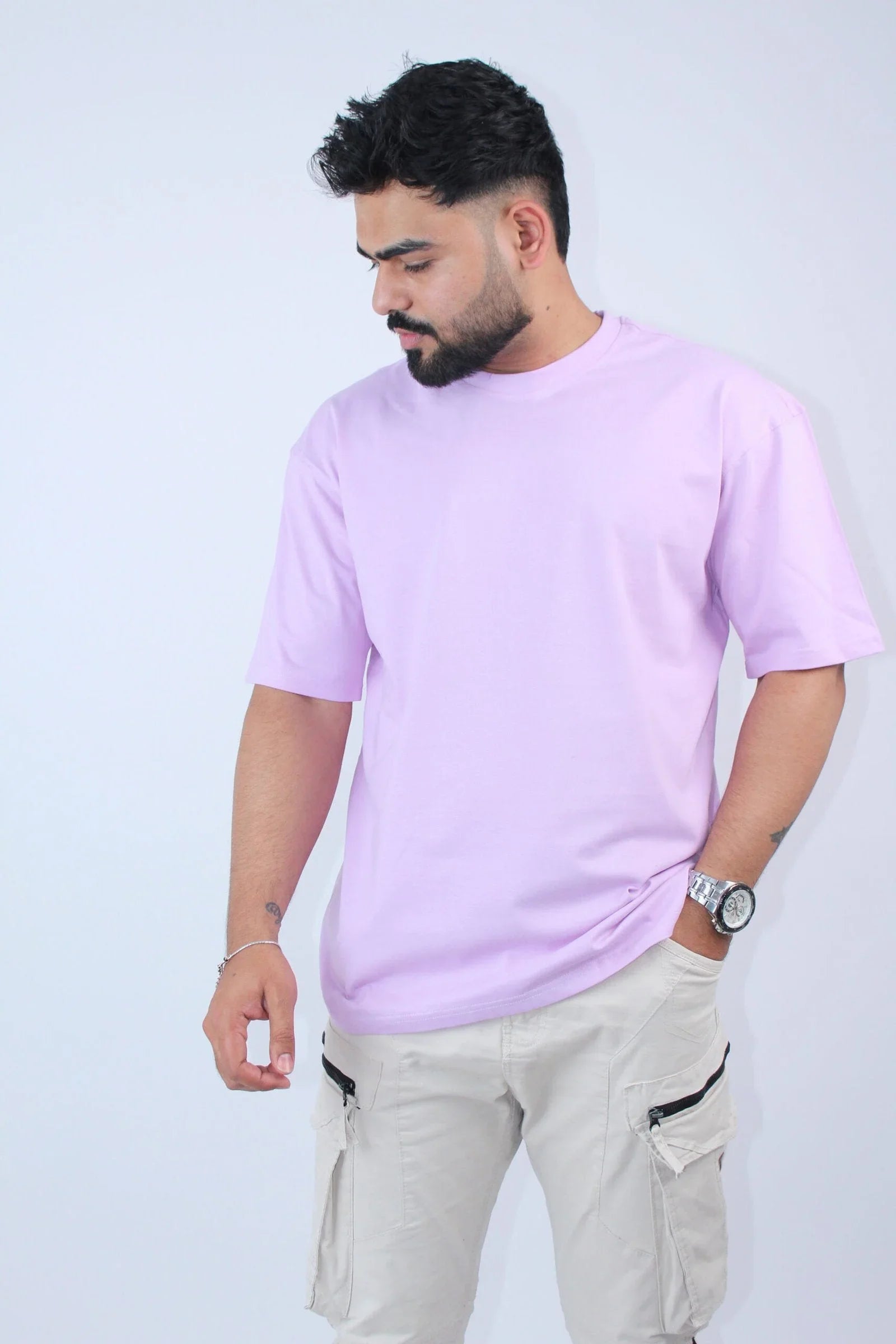 Oversized Fit Lavender T-shirt - Calywer