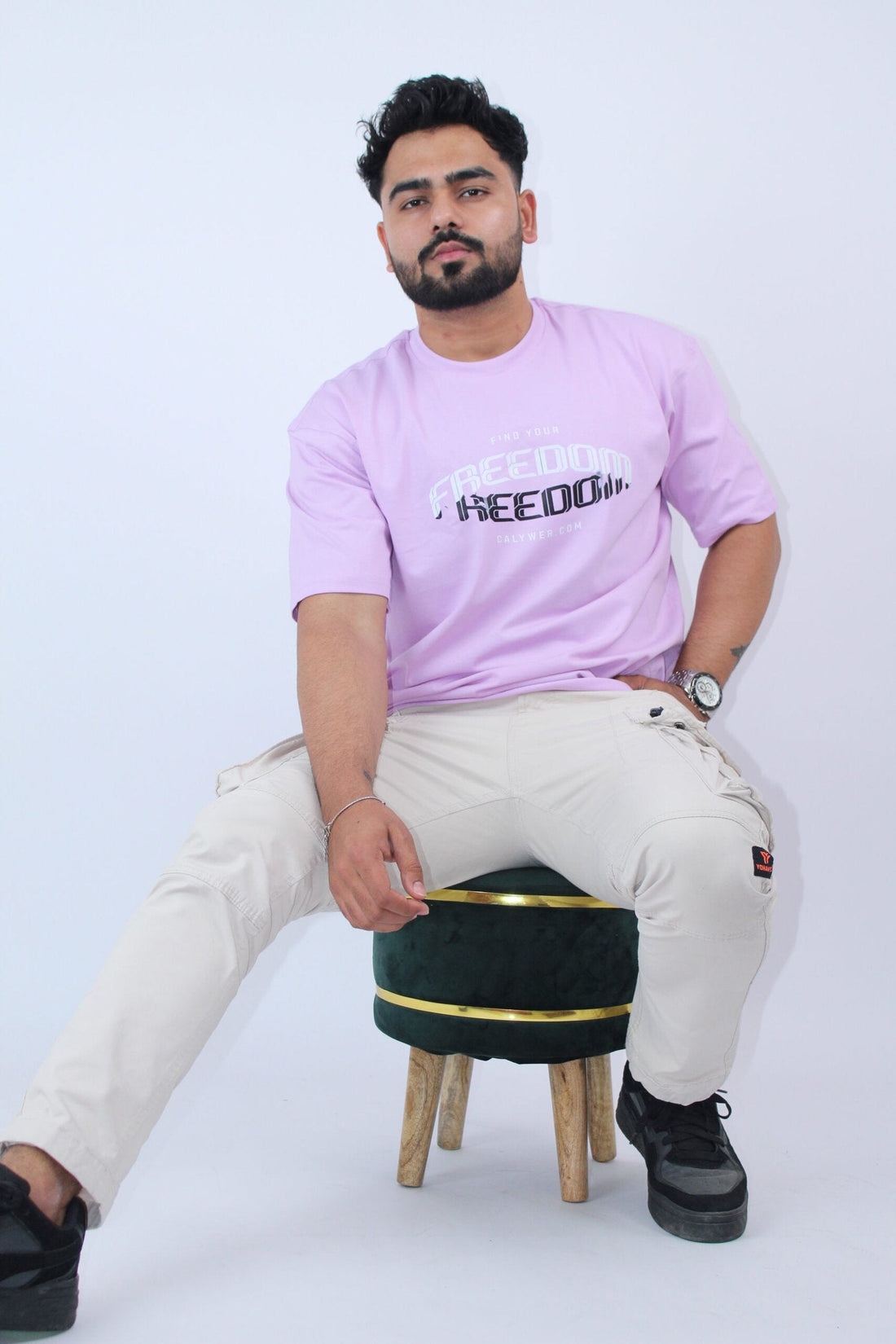 Printed Stretch Oversized Fit T-Shirt My Store