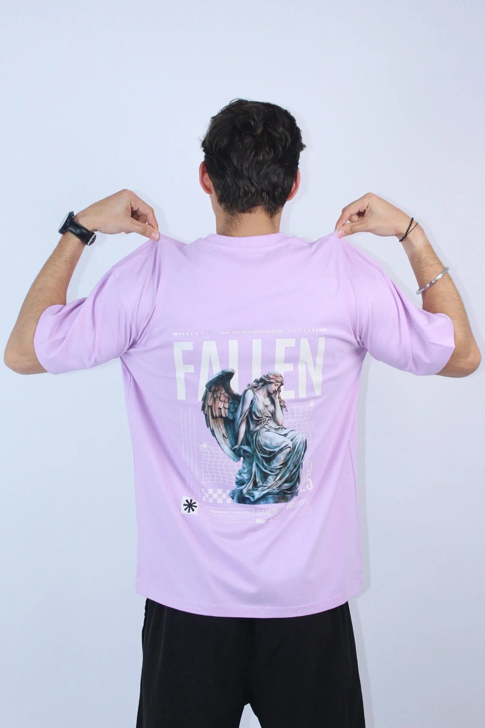 Printed Oversized 2-Way Fit T-shirt - Calywer