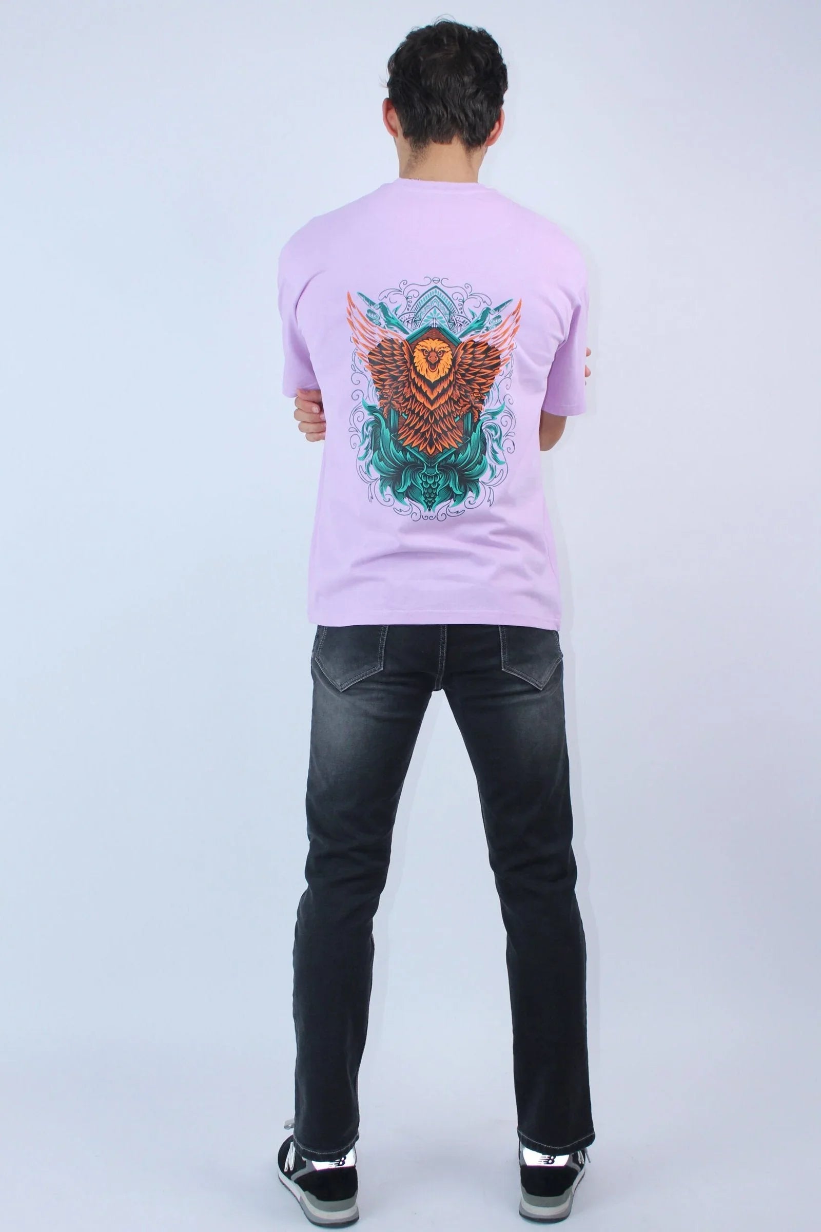 Oversized Lavender 2-Way Stretch T-Shirt - Calywer