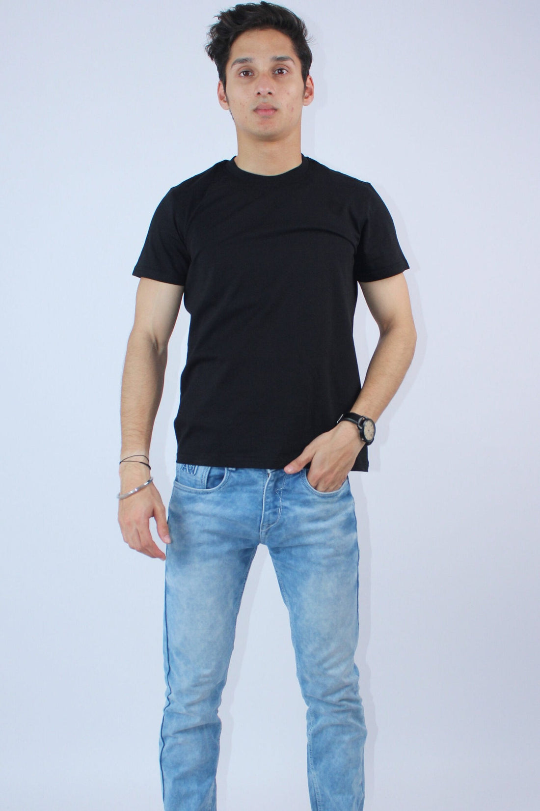 Slim Fit Stretch Black T-Shirt My Store