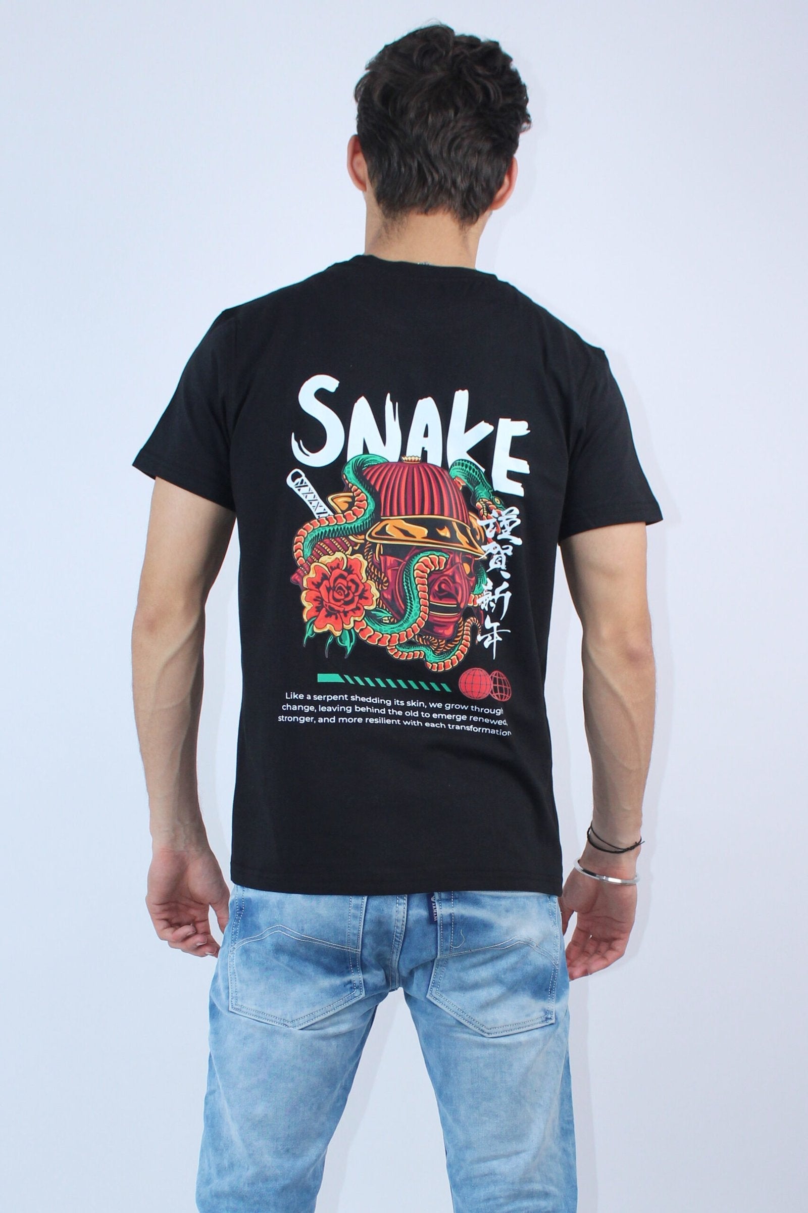 Men's Regular Slim Fit Black T-Shirt - Calywer