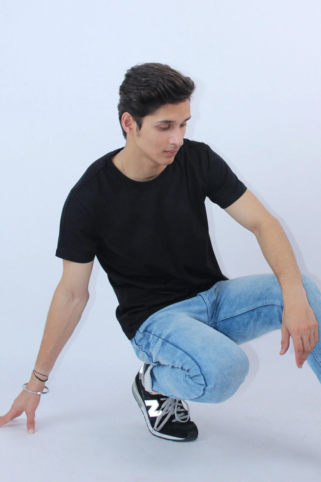 Men's Regular Slim Fit Black T-Shirt My Store