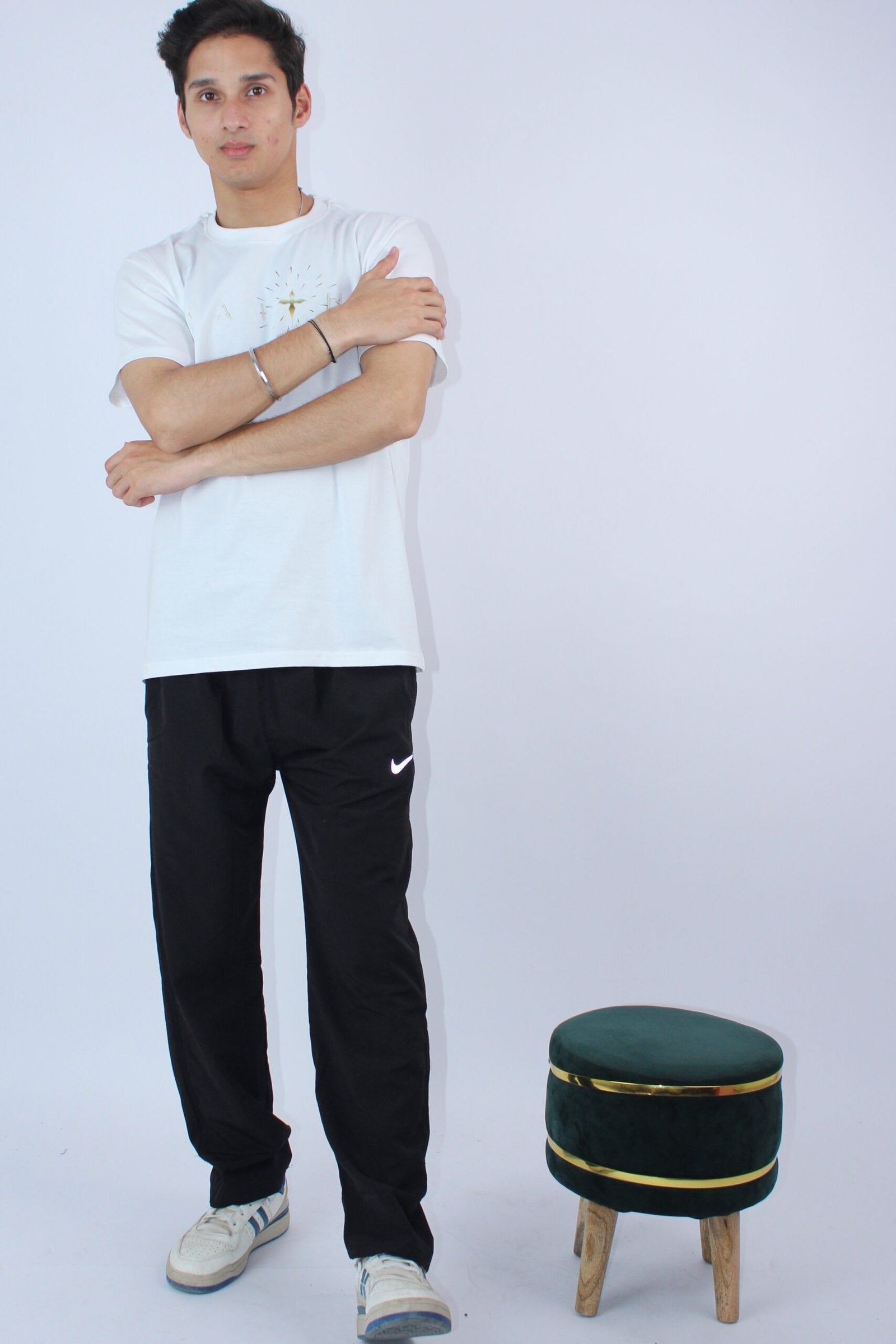 Slim Fit Stretch White T-Shirt for men - Calywer