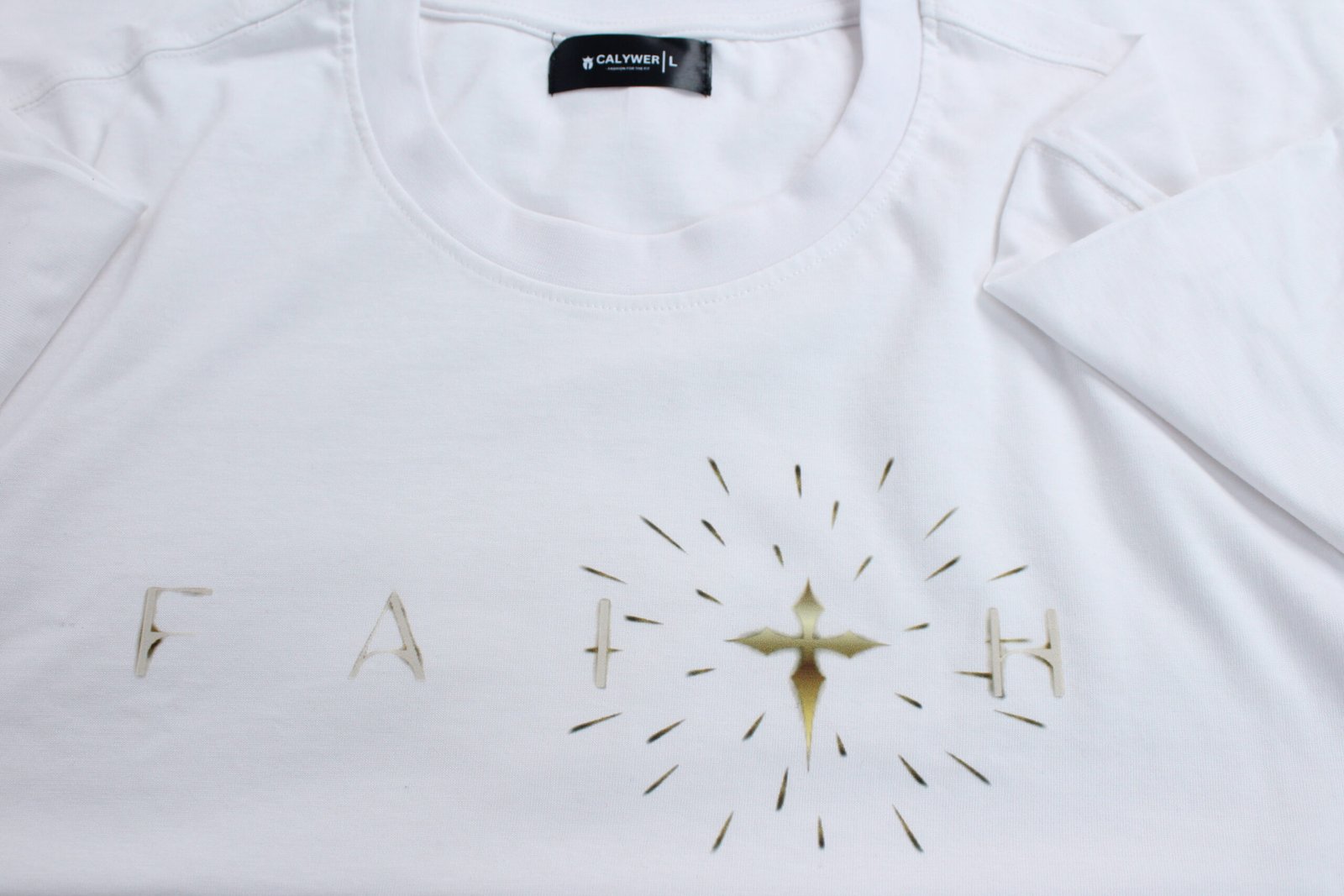 Slim Fit Stretch White T-Shirt for men - Calywer