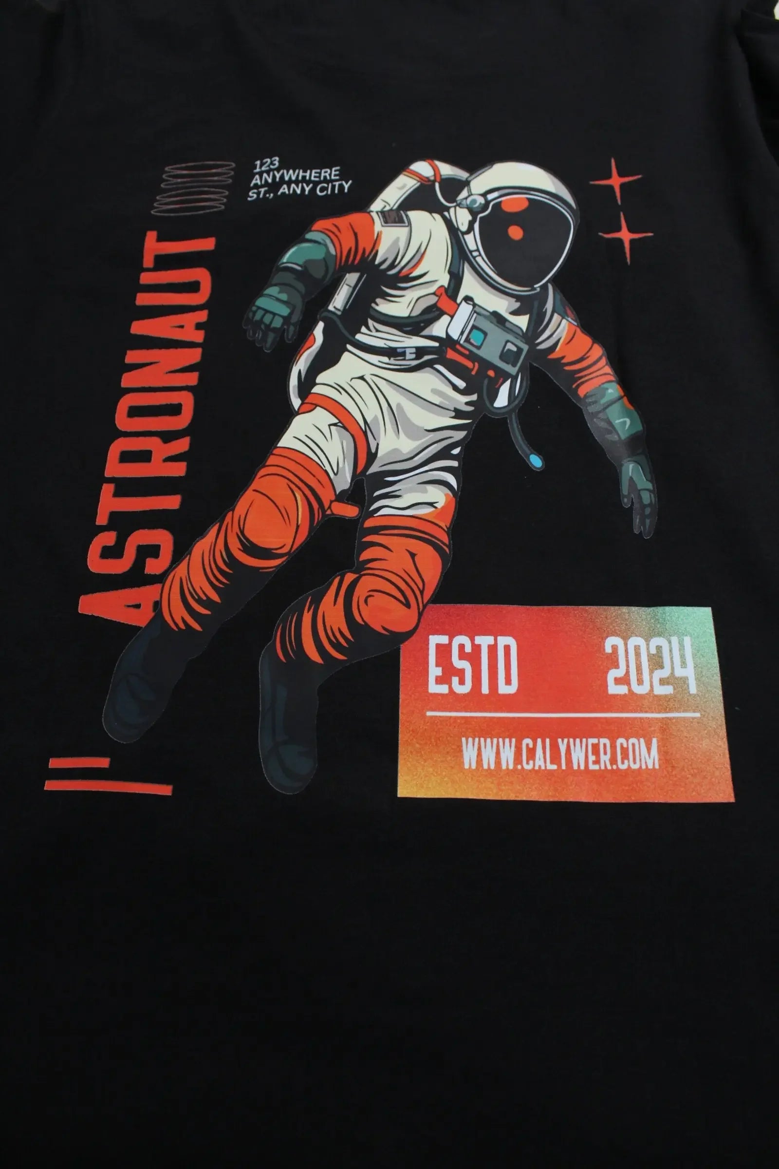 Men's Black Regular Slim Fit 2-Stretch T-Shirt - Calywer