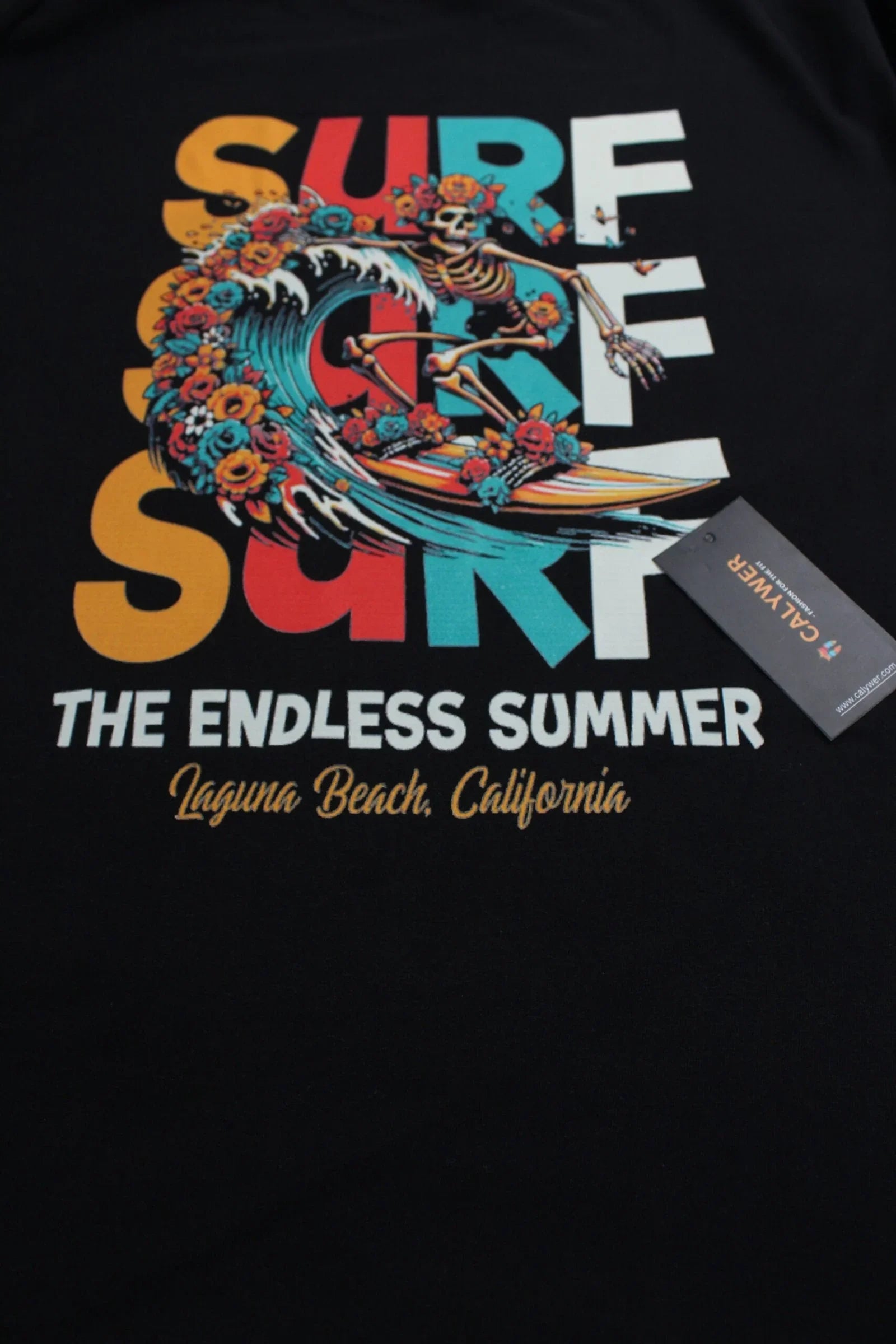 Oversized Solid Black Stretch T-Shirt - Calywer