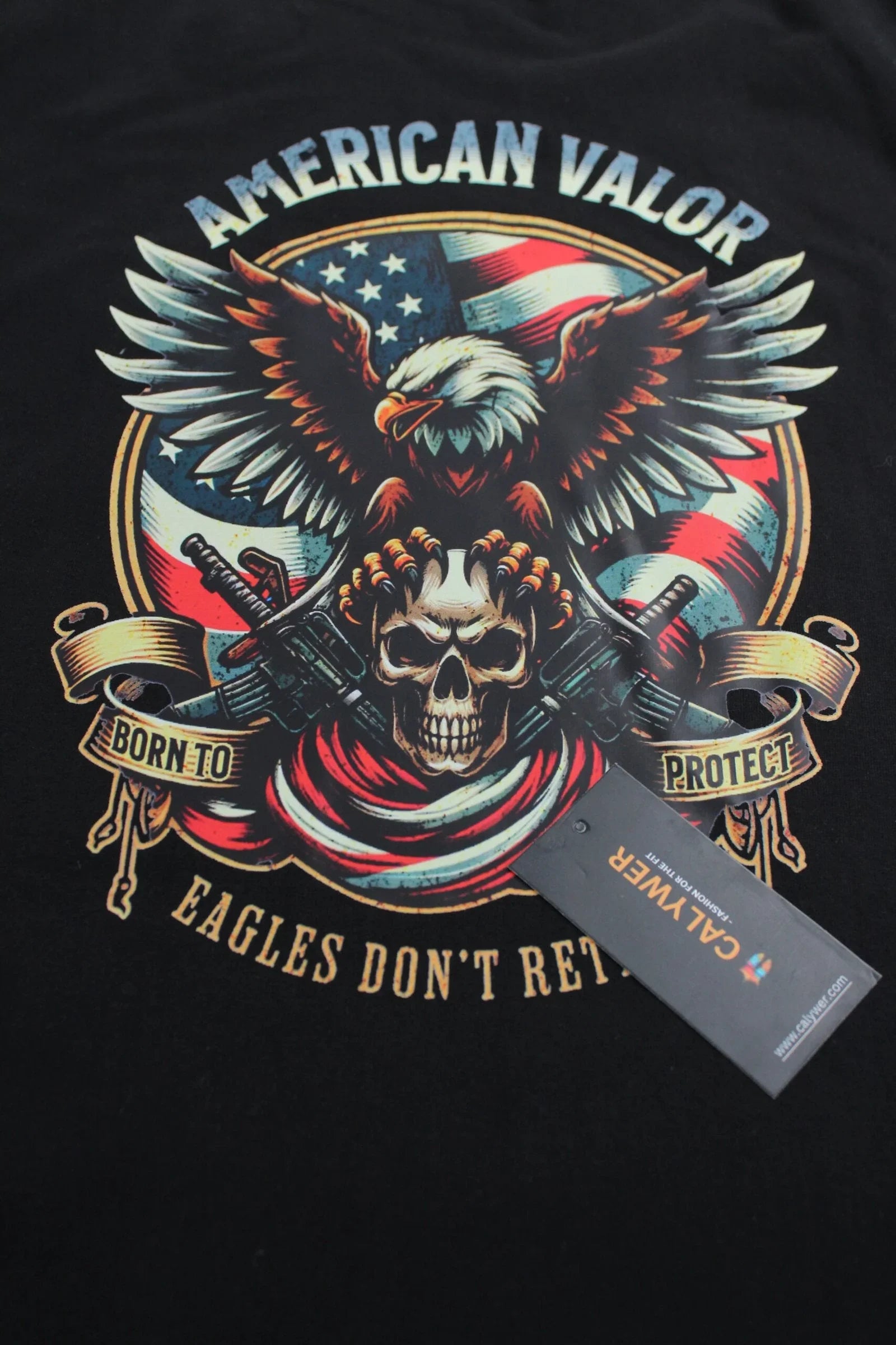 Printed Oversized Fit 4-Way Stretch Black T-Shirt - Calywer