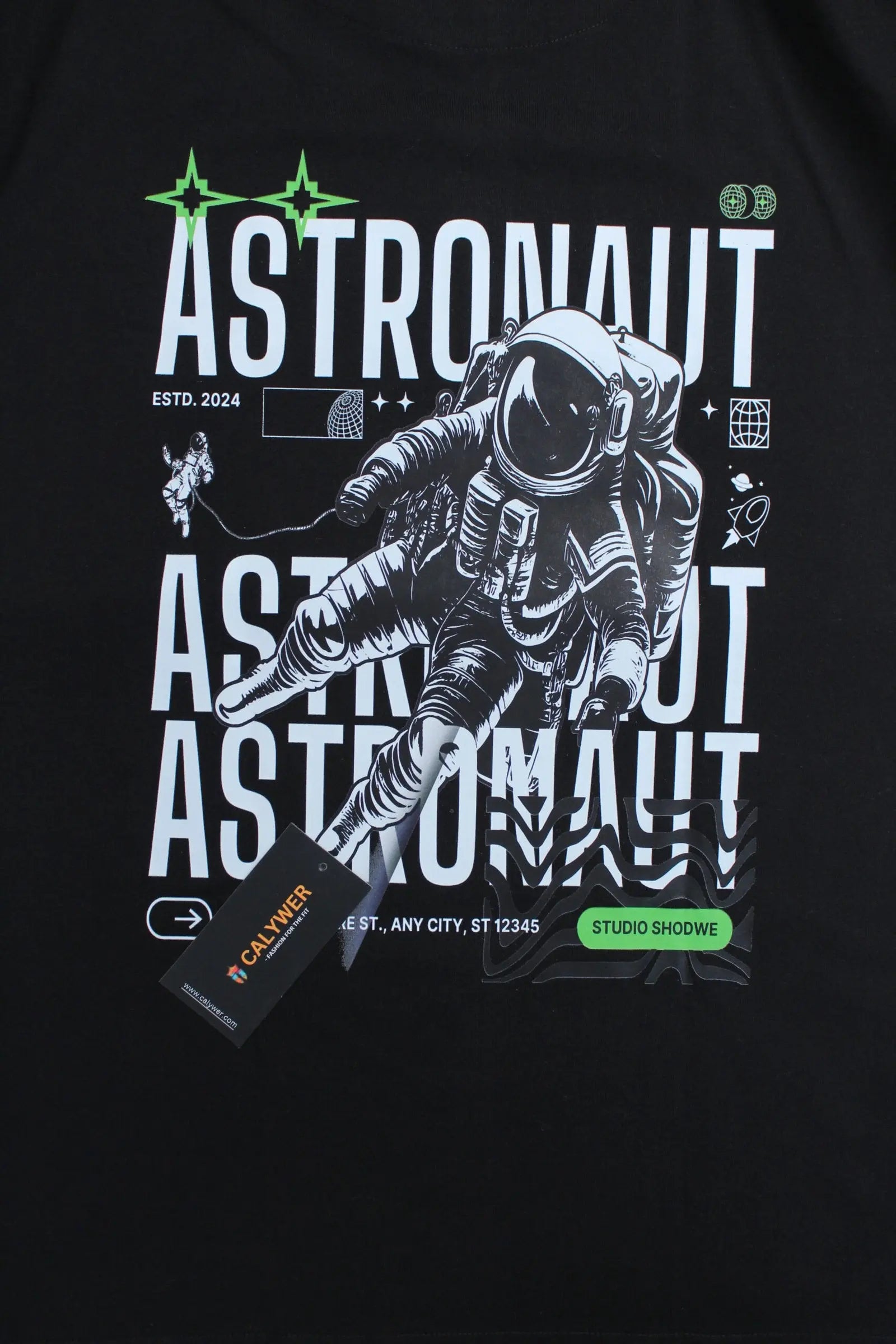 Men's Oversized Solid Black T-Shirt - Calywer