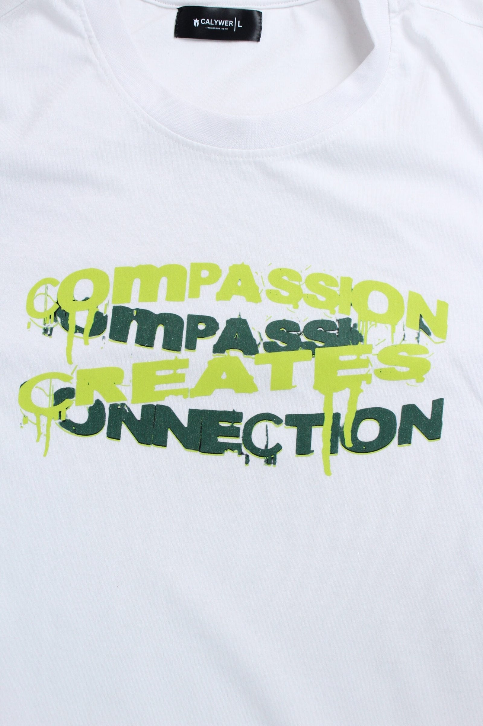 Slim Fit 2-Way Stretch White T-Shirt - Calywer