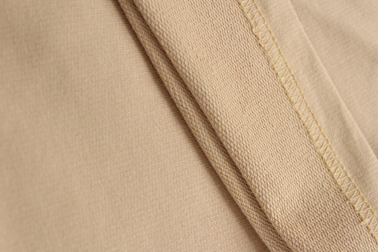 Printed Solid Beige Stretch Oversized T-Shirt - Calywer