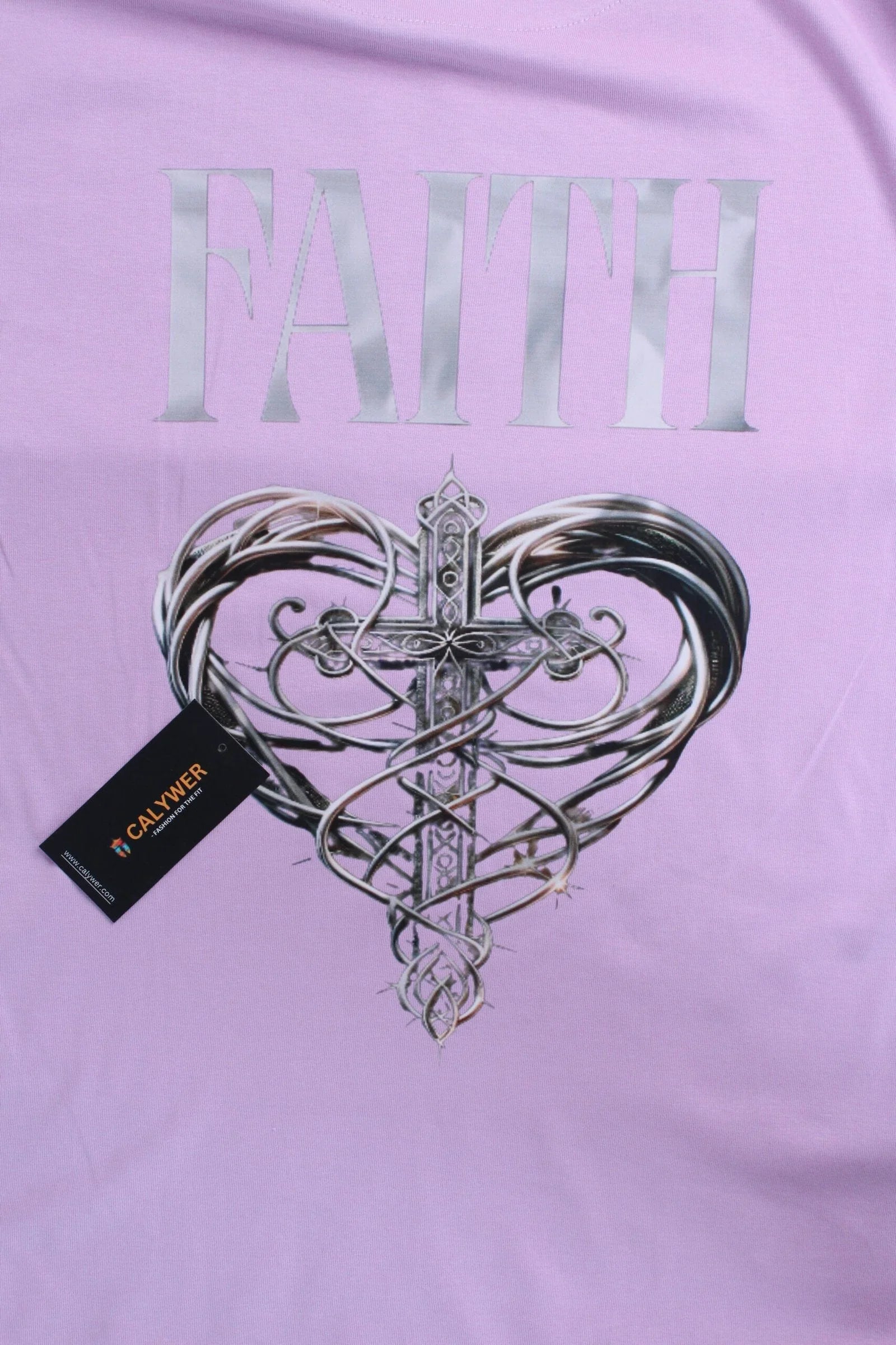 Oversized Fit Lavender Stretch T-Shirt - Calywer