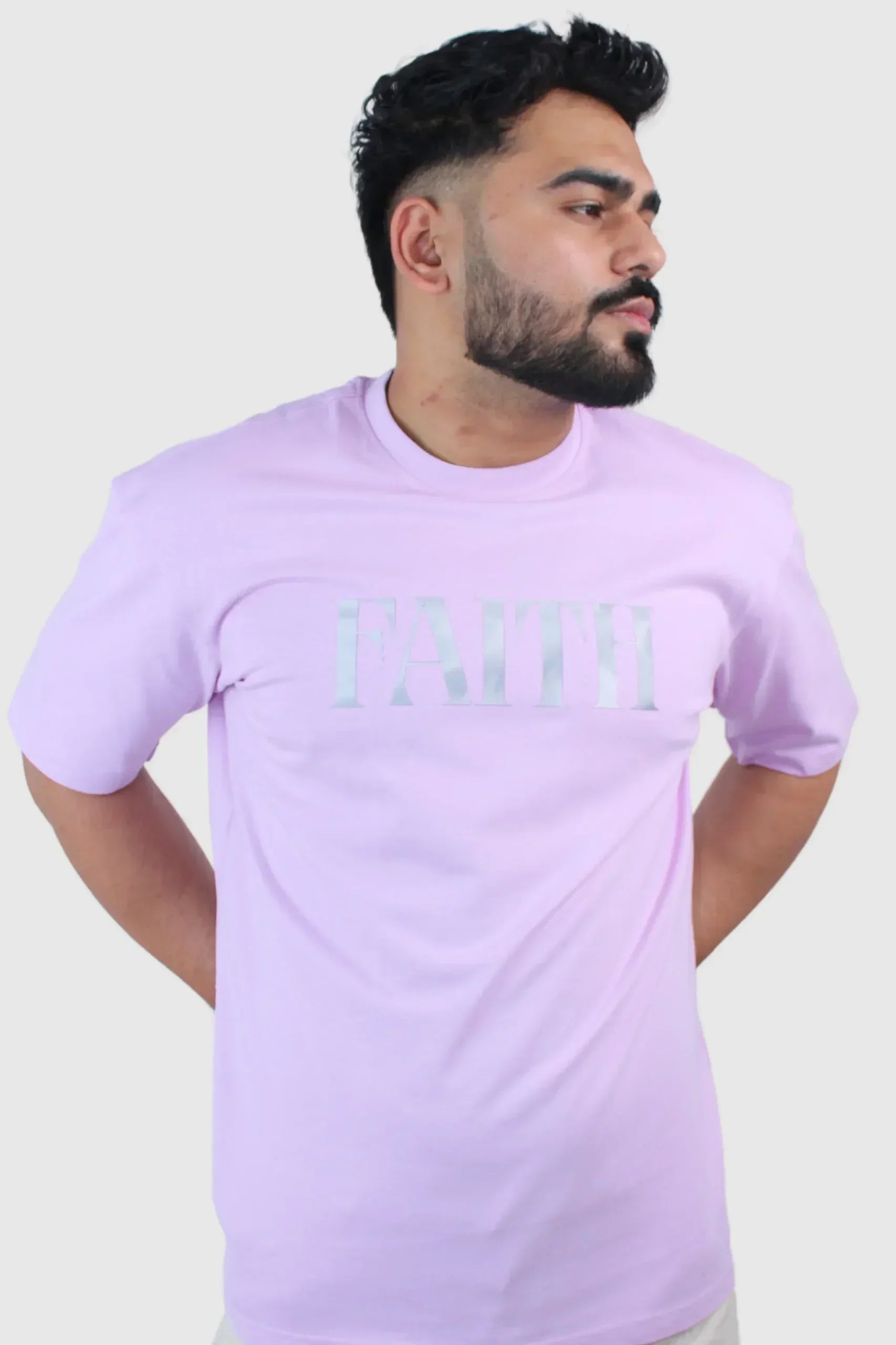 Oversized Fit Lavender Stretch T-Shirt - Calywer