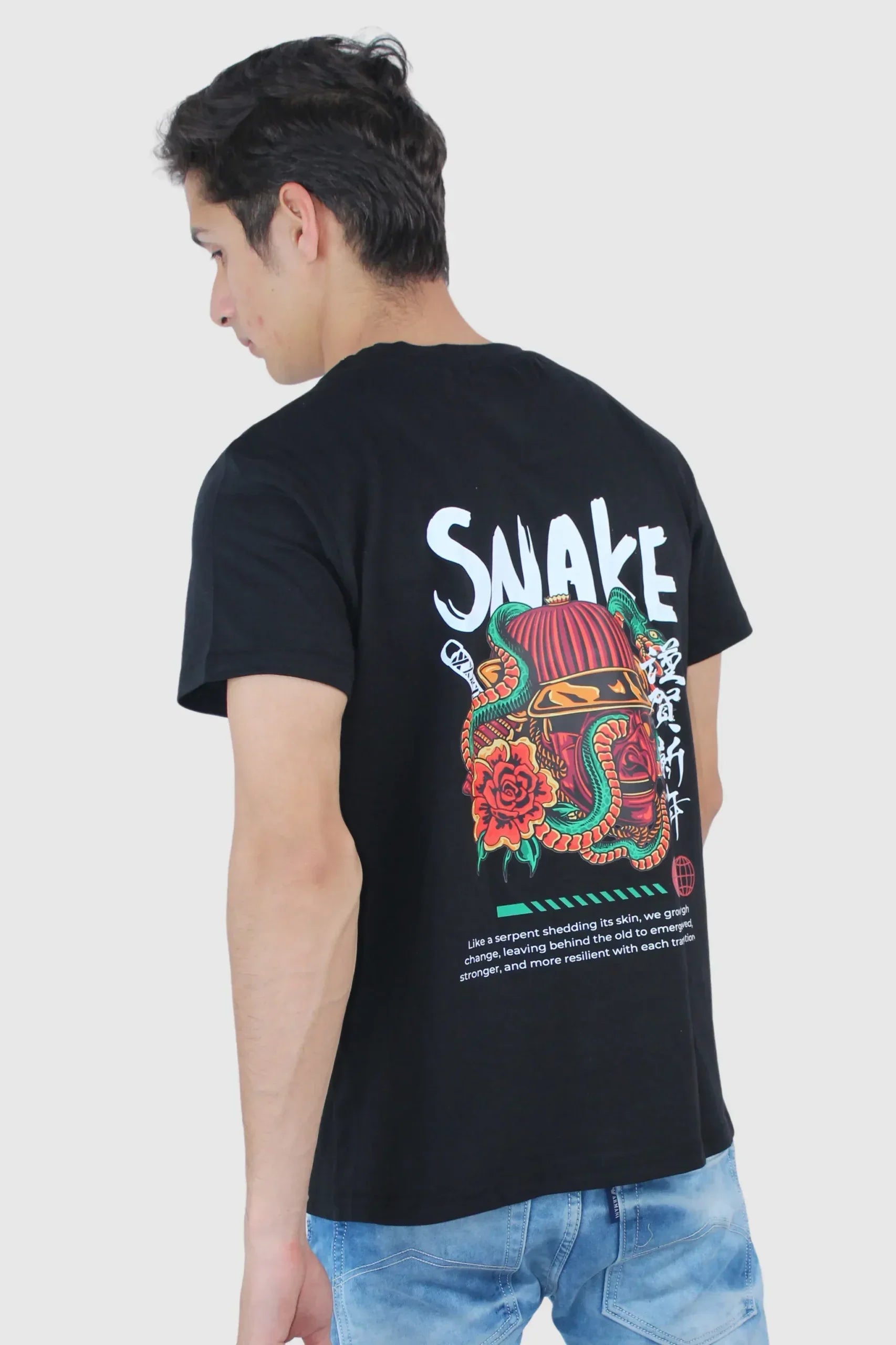 Men's Regular Slim Fit Black T-Shirt - Calywer