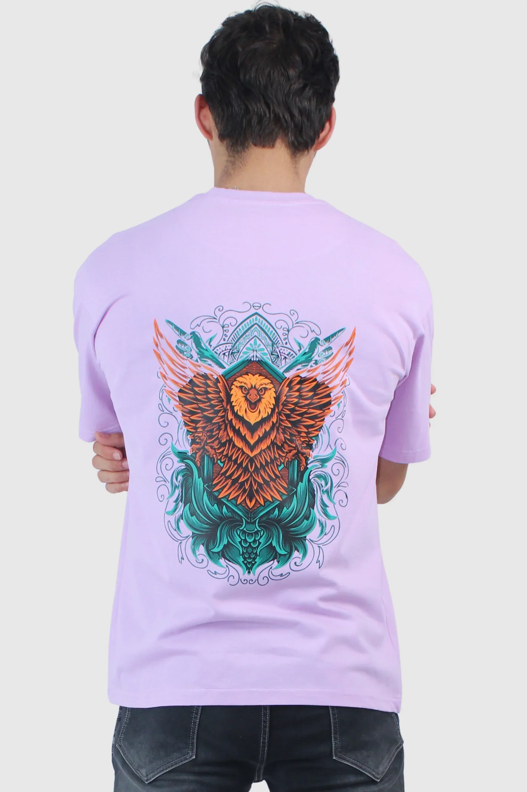 Oversized Lavender 2-Way Stretch T-Shirt - Calywer