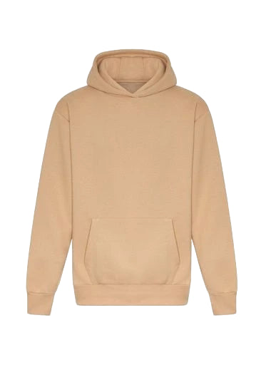 Beige hoodie on a white background