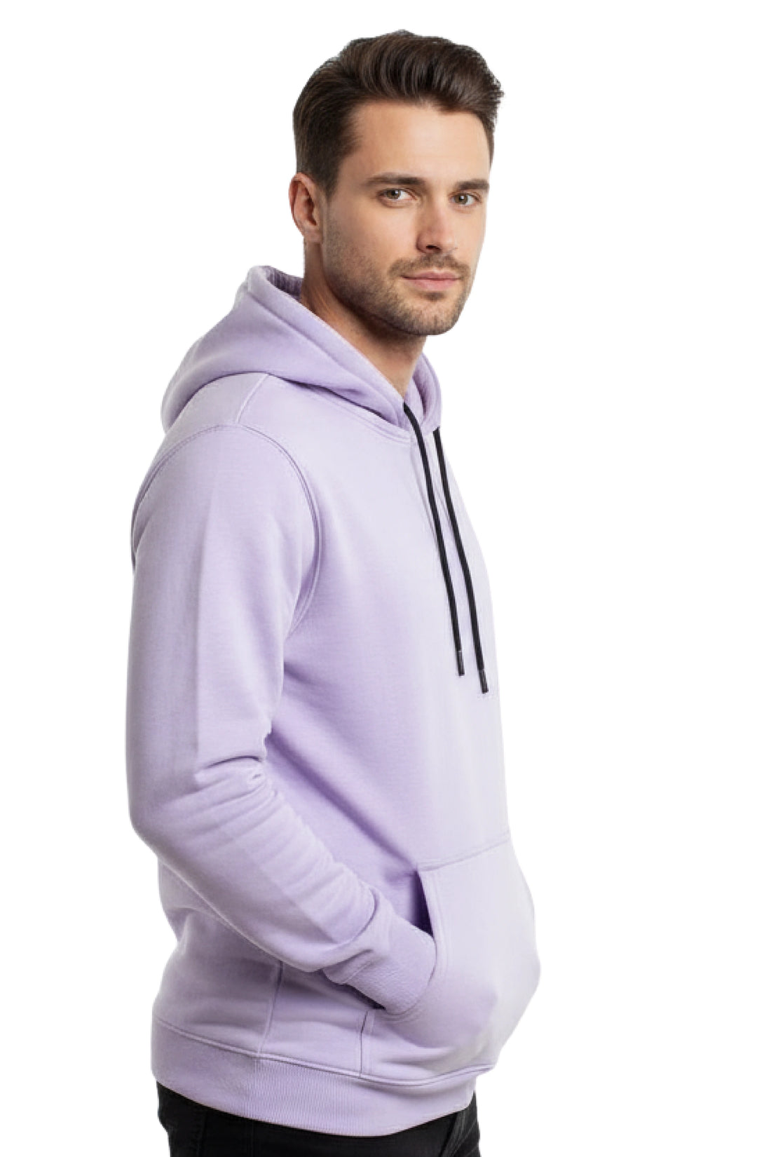 light purple color hoodie for men