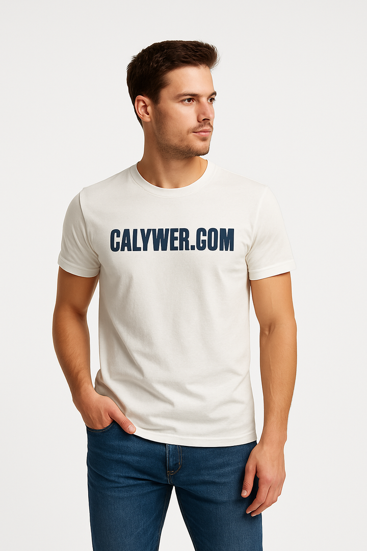 off white printed breathable t shirt for men