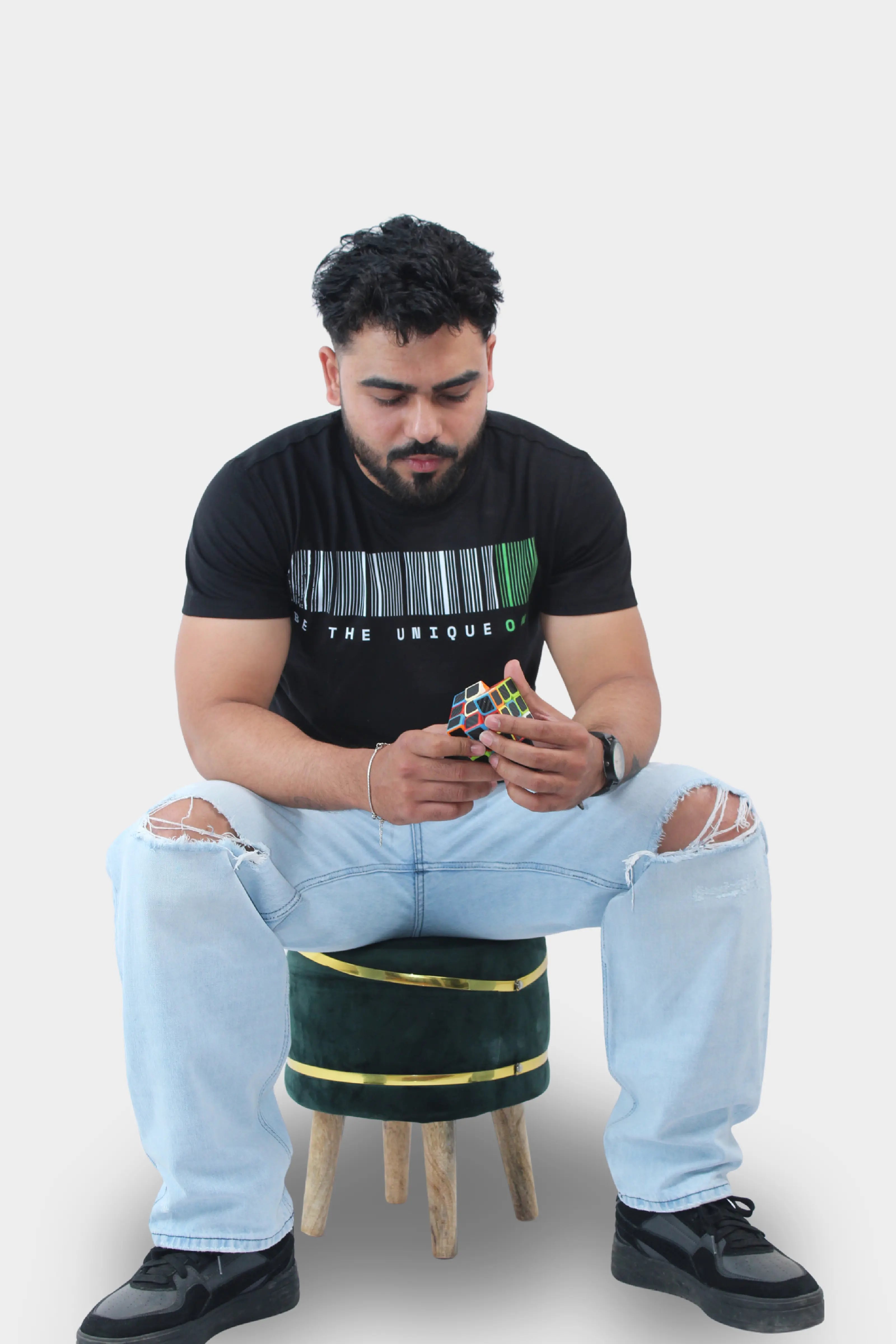 100% cotton black t shirt for men
