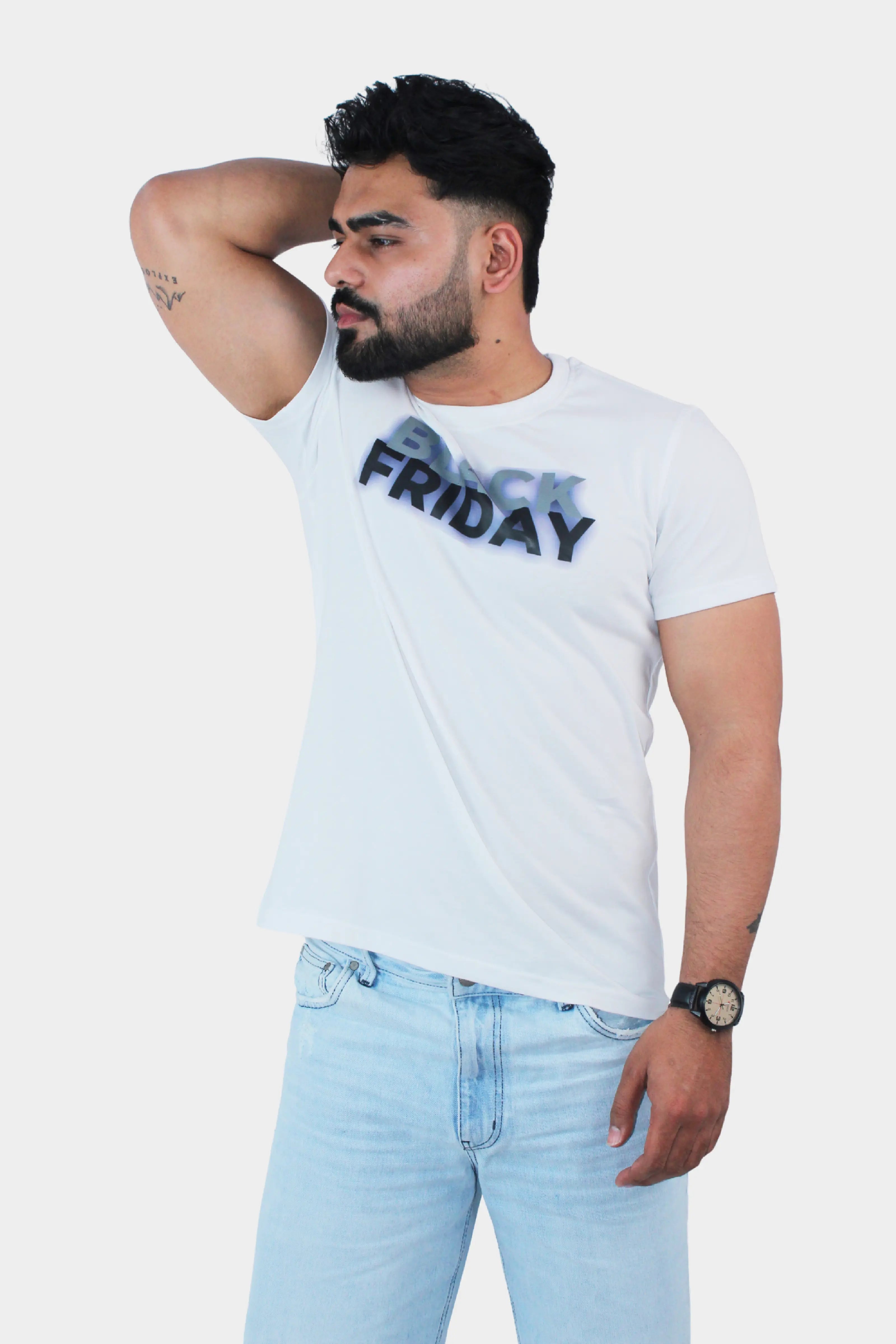 100% cotton white t shirt for men