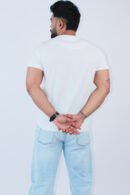 Slim Regular Fit Printed White T-Shirt