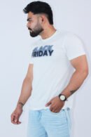 Slim Regular Fit Printed White T-Shirt