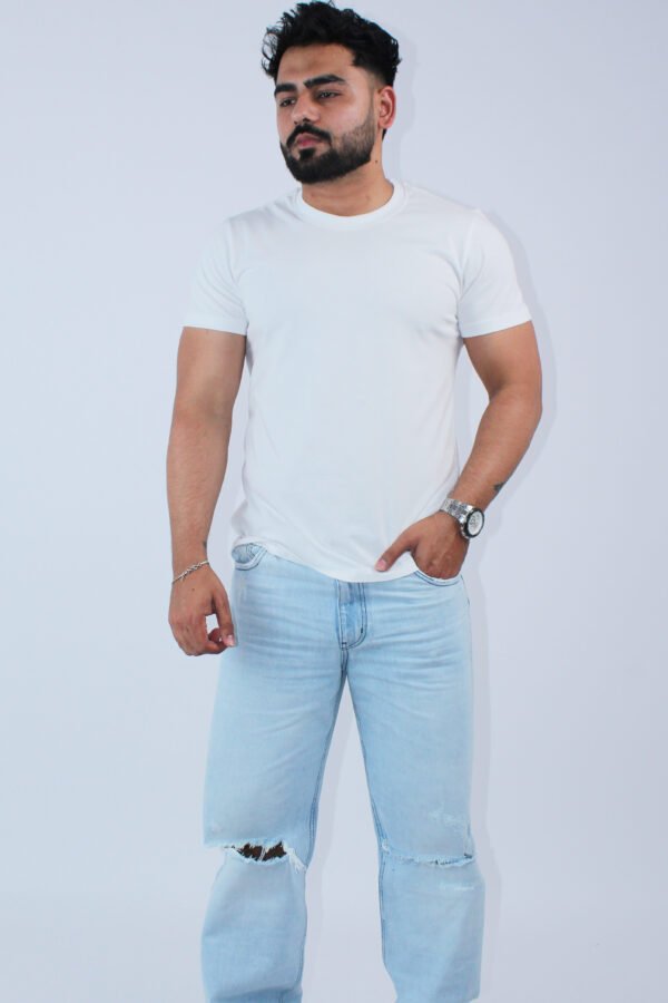 Slim White Regular Fit t-Shirt - Image 5