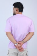 Oversized Fit 2-Way Stretch Lavender T-shirt