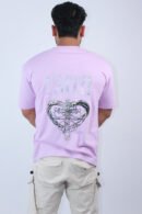 Oversized Fit Lavender Stretch T-Shirt