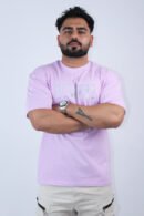 Oversized Fit Lavender Stretch T-Shirt