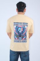 Printed Beige Oversized 2-Way T-Shirt