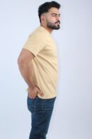 Slim Fit Stretch Beige T-Shirt