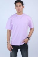 Oversized Lavender 2-Way Stretch T-Shirt