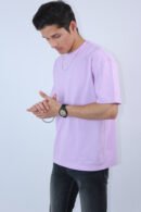 Oversized Lavender 2-Way Stretch T-Shirt