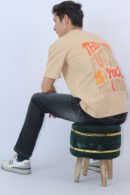 Printed 2-Way Stretch Oversized T-shirt
