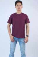 Men's Textured Ribbed Crew Neck T-Shirt