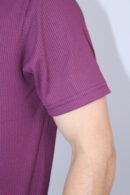 Men's Textured Ribbed Crew Neck T-Shirt