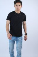 Slim Fit Stretch Black T-Shirt