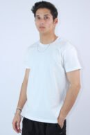 Men's 2-Way Stretch White Regular Fit T-Shirt