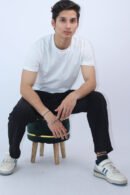 Men's 2-Way Stretch White Regular Fit T-Shirt