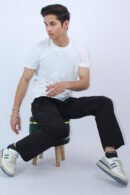 Men's 2-Way Stretch White Regular Fit T-Shirt
