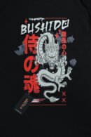 Men's Printed Oversized Solid Black T-shirt