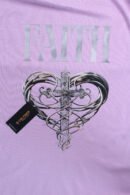 Oversized Fit Lavender Stretch T-Shirt