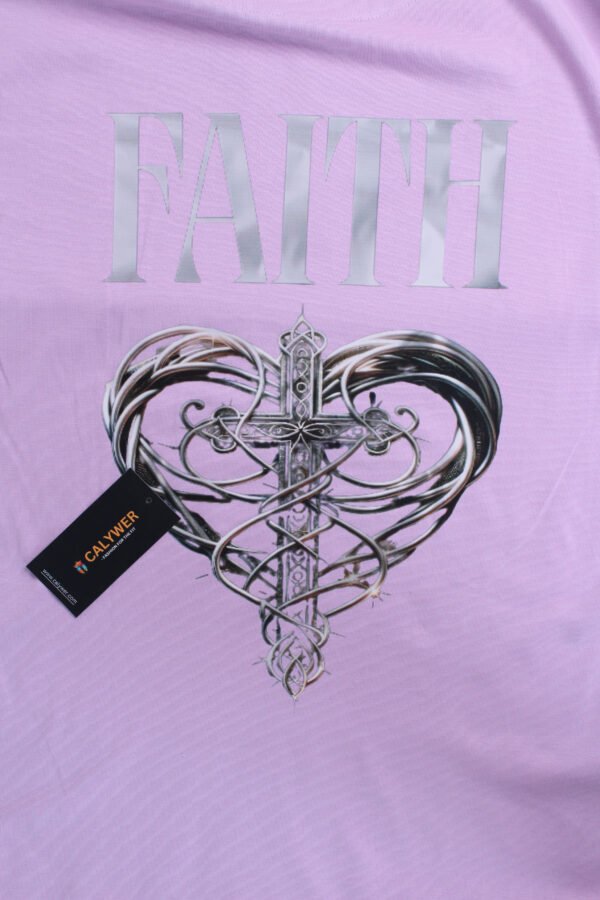 Oversized Fit Lavender Stretch T-Shirt - Image 6