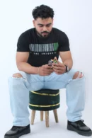 Slim Regular Fit Solid Black T-Shirt