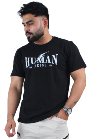 Slim Regular Fit Solid Black T-Shirt